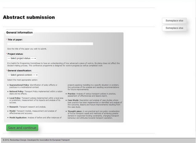 Abstract submission through an automated process